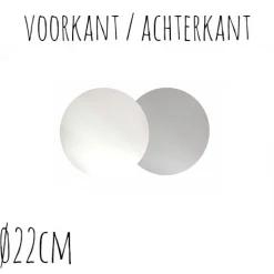 Taartonderzetter Wit / Zilver Ø22cm 100st.