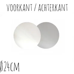 Taartonderzetter Wit / Zilver Ø24cm 100st.
