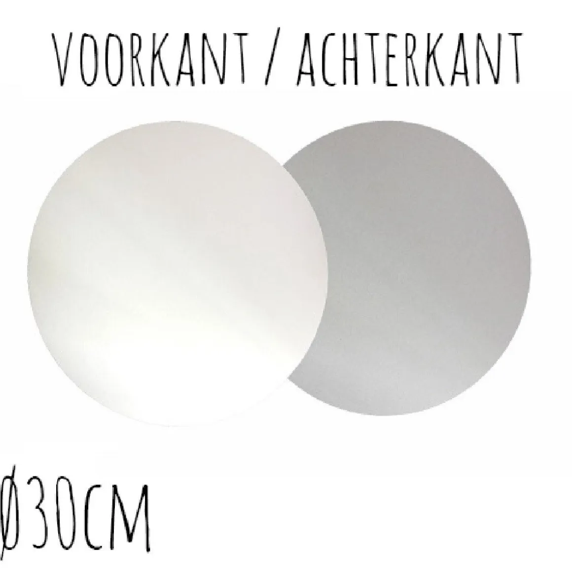 Taartonderzetter Wit / Zilver Ø30cm 100st.