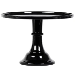 Taartplateau Zwart Melamine Ø30x20cm