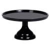 Taartplateau Zwart Melamine Ø23,5x12cm**