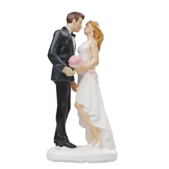 Taarttopper Bruidspaar Kussend Polystone 12cm