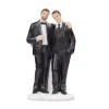 Taarttopper Bruidspaar Mannen Polystone 11,5cm