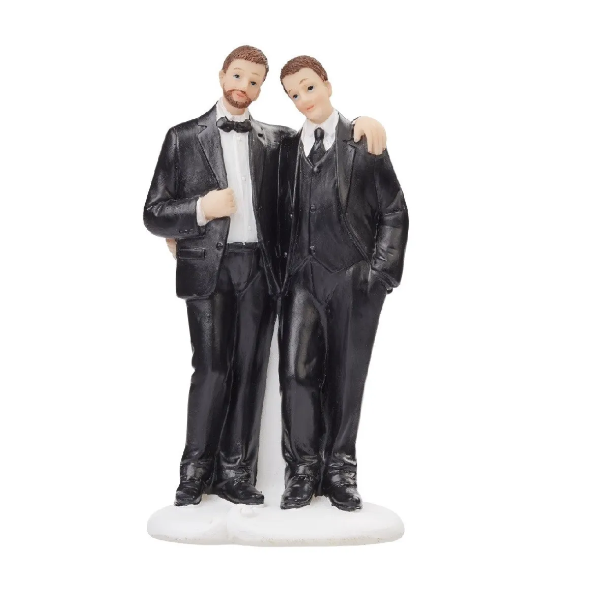 Taarttopper Bruidspaar Mannen Polystone 11,5cm