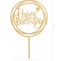 Taarttopper Happy Birthday