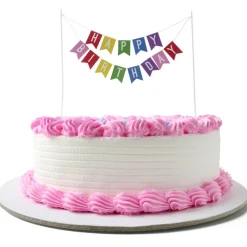 Taarttopper Happy Birthday Vlaggenlijn