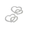 Taarttopper Harten Kunststof Zilver 4cm 10st