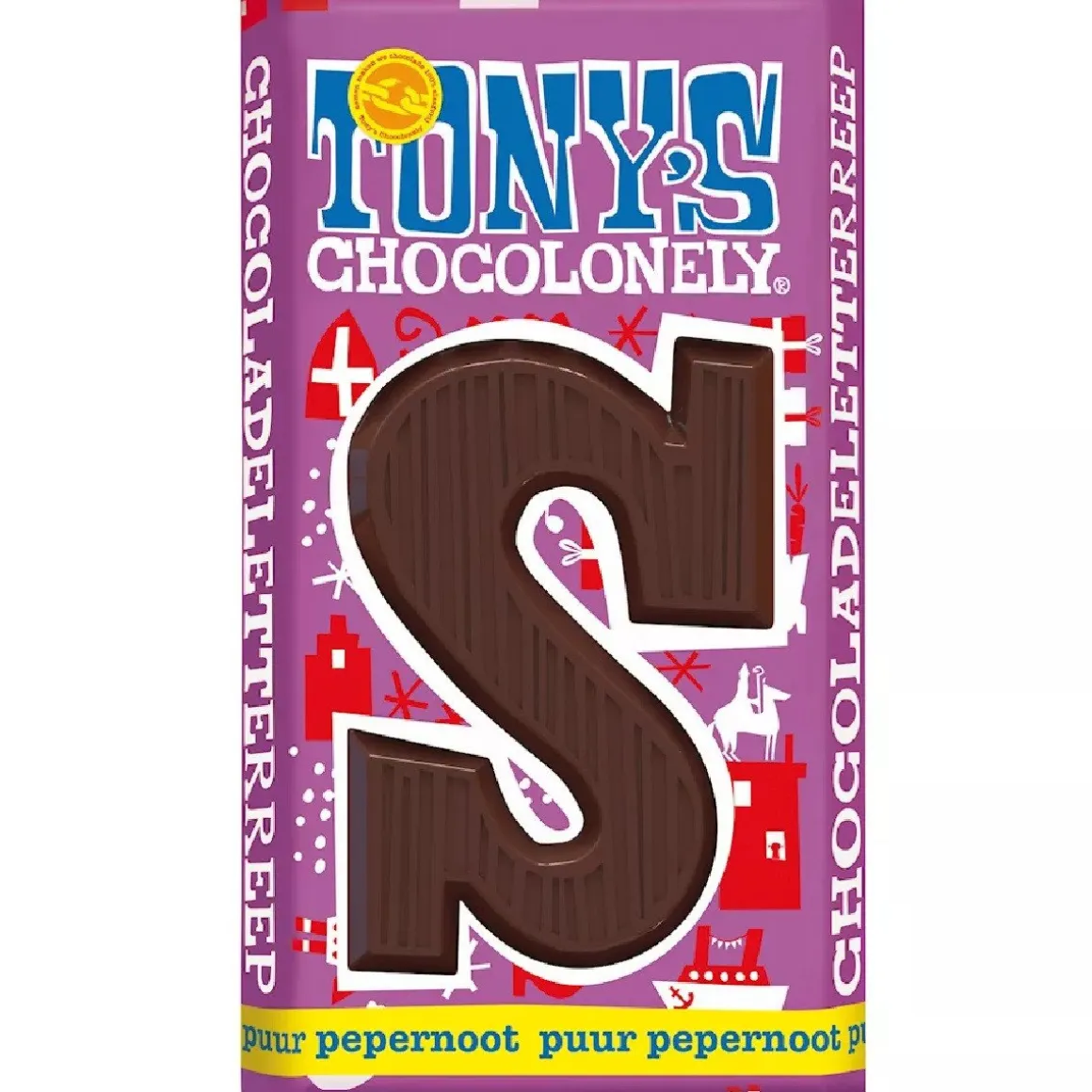 Tony's Chocolonely Letterreep Puur Pepernoot - S - 180g