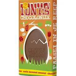 Tony's Chocolonely Paasreep Melk / Karamel / Zeezout 180g