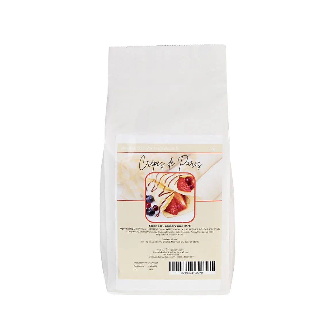VanDeMeester Crepes de Paris mix 1kg