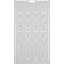 Wilton Chocolademal Wortel & Mini Konijn (24x)