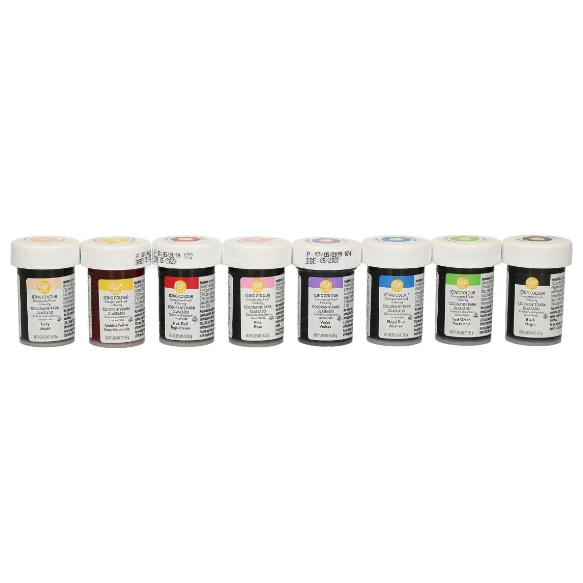 Wilton Kleurstof Gel Assortiment 8x28g