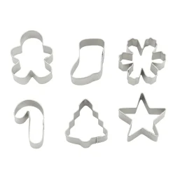 Wilton Mini Koekjesuitsteker Kerstkrans Set/6